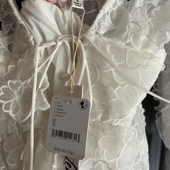 NWT - For Love & Lemons Serena White Mini Dress (Small) - Picture 3 of 5